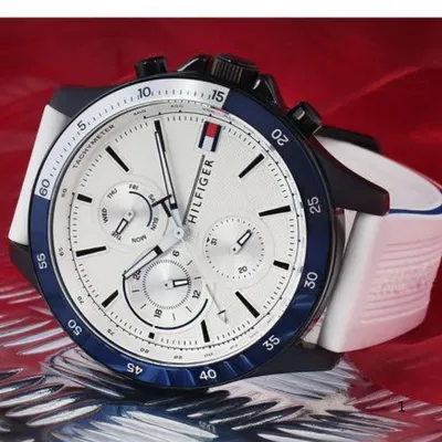 Tommy Hilfiger - Horologe White Dial Silicon Men's Watch