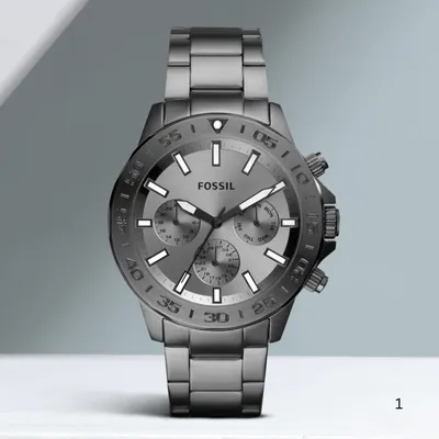 Fossil Retro Digital Smoke Stainless Steel Men's Watch