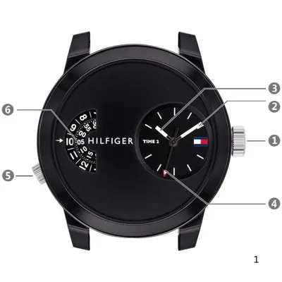 Tommy Hilfiger Men’s Quartz Silicone Strap Black Dial Watch 