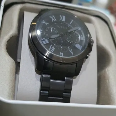 FOSSIL Grant Black Dial Men's Two-Tone Chronograph Watch