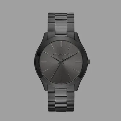 Michael Kors Oversized Slim Runway Black-Tone Watch