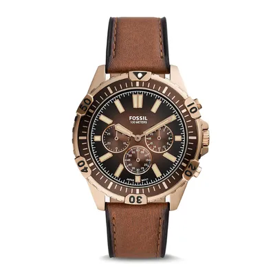 Fossil Garrett Chronograph Brown Eco Leather Men's Watch