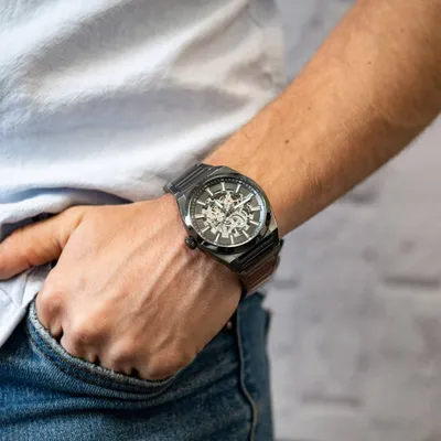 Fossil Everett Automatic Smoke Stainless Steel Men’s Watch