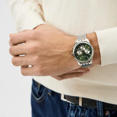 Emporio Armani Antonio Chronograph Green Dial Men's Watch 