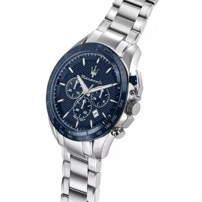 Maserati Men's Traguardo  Blue Dial Stainless Steel Bracelet  Chronograph watch