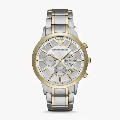Emporio Armani Renato Chronograph Silver Dial Men's Watch