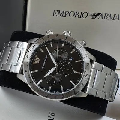 Emporio Armani Chronograph Quartz Black Dial Men's Watch 