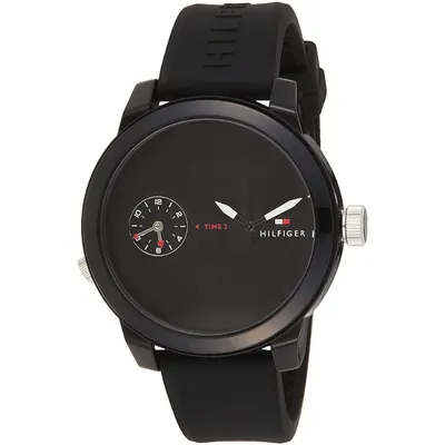 Tommy Hilfiger Black Silicone Men's Watch