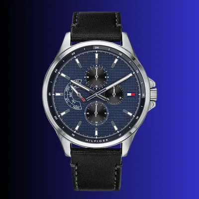 Tommy Hilfiger Men’s Quartz Leather Strap Blue Dial Watch