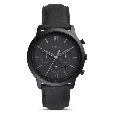 Fossil Neutra Chronograph Black Dial Leather Men's Watch