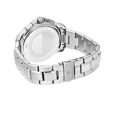 Maserati Royale Chronograph Grey Dial Silver Steel Strap Watch For Men 