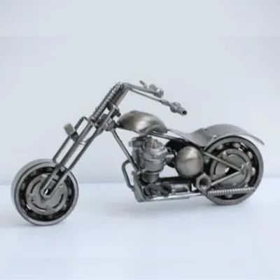 Vintage Metal Bike Motorcycle Decorative Showpiece