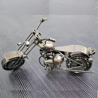 Vintage Metal Bike Motorcycle Decorative Showpiece