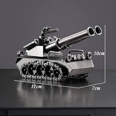 Military Brass Antique Finish Tank, Decorative Showpiece Gift Set