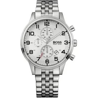 Hugo Boss Aeroliner Chronograph White dial Men's Watch