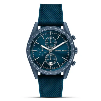 Michael Kors Accelerator Chronograph Blue Nylon Strap Watch