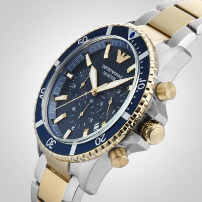 Emporio Armani Men's Chronograph Two-Tone Stainless Steel Watch 