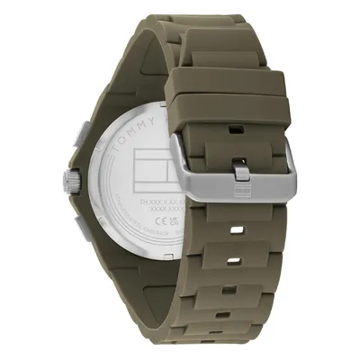 Tommy HILFIGER Troy Khaki Rubber Strap Watch
