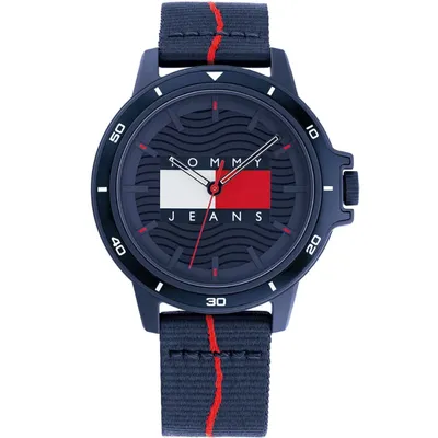 Tommy Hilfiger Fabric Band Navy Dial Men's Watch 