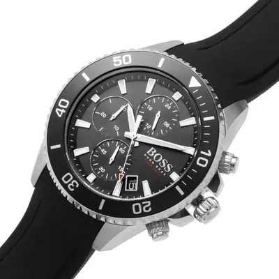 Hugo Boss Admiral Chronograph Gents Rubber Watch 