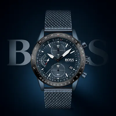 Hugo Boss Men's Blue Pilot Edition Watch