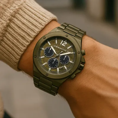 Michael Kors Lennox Chronograph Olive  Green Men's Watch