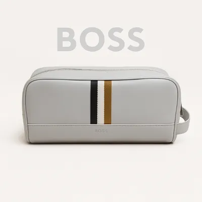 BOSS First Class Wash Bag -Off White