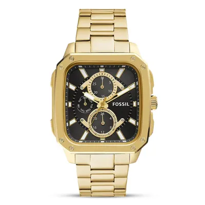 Fossil Inscription Gunmetal Dial Men's Watch