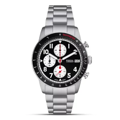 Fossil Sport Tourer Chronograph Stainless Steel Bracelet Black Dial Men’s Watch