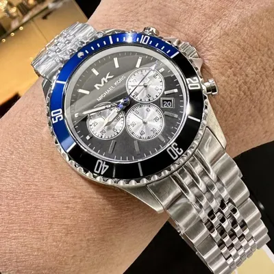 Michael Kors Men's Bayville Quartz Watch with Stainless Steel Strap