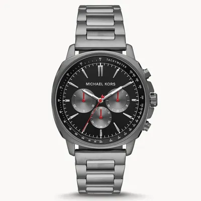 Michael Kors Sullivan Gunmetal Grey Black Dial Men's Chronograph Watch