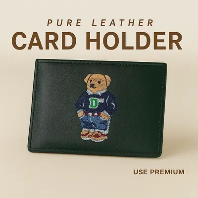 Polo Ra'lph Lau'ren Bear Print Card Holder -Deep Green