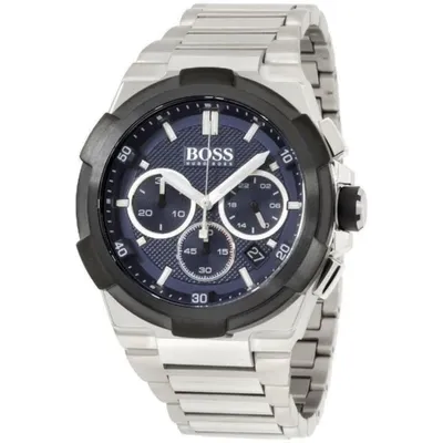 Hugo Boss Supernova Blue Dial Stainless Steel Chronograph Men’s Watch