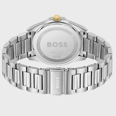 Hugo Boss Stainless Steel Olive Green Dial Men's Watch