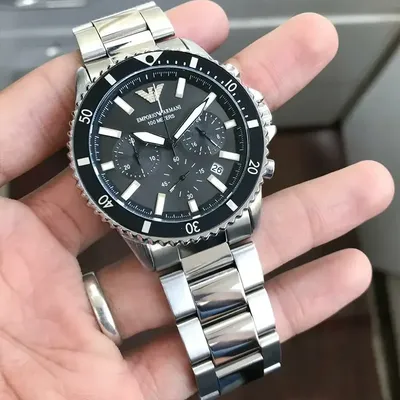 Emporio Armani World Explorer Black Dial Men's Watch 