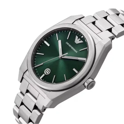 Emporio Armani FedericoThree-Hand Date Stainless Steel Watch