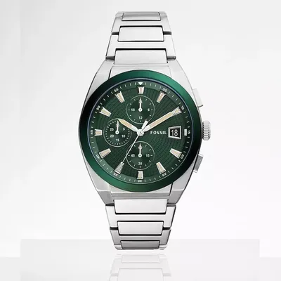 Fossil Everett Silver Stainless Steel Men's Watch 