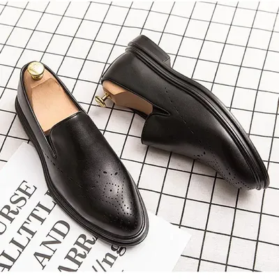 Prestige Black Slip-on shoes
