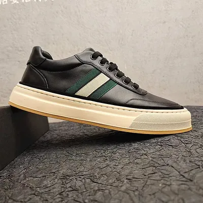 Charcoal Leather Sneaker