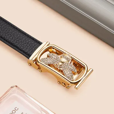 Elegant Butterfly Gold Women's Belt