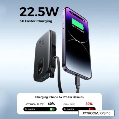 Joyroom JR-PBF18 22.5W Powerbank 10000mAh With Lightning Cable