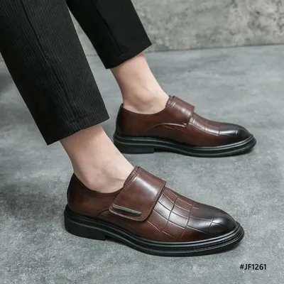 Business Men's Stone Pattern Leather Formal Shoes