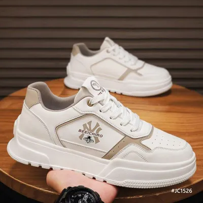 GLOBAL ITEM Genuine Leather Breathable Soft Sole Sports Shoes