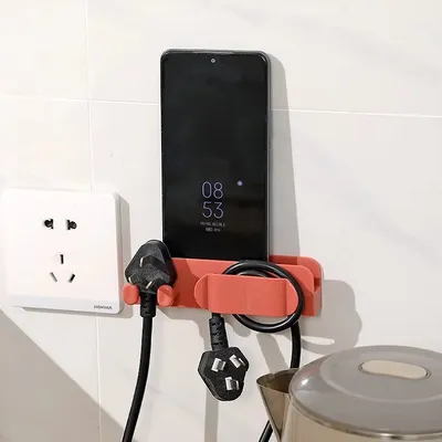 Wall Mobile Phone Holder Cable Organizer (1 Pc)