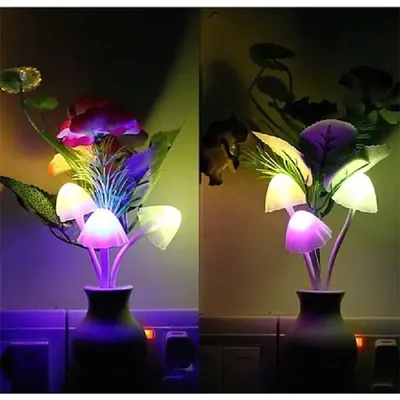 Mushroom and Flower Night Sensor Light 