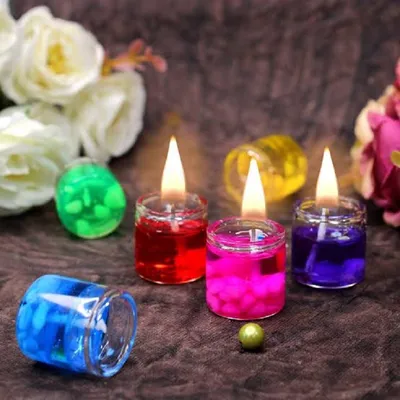 Multi Color Jelly Candle Light Set