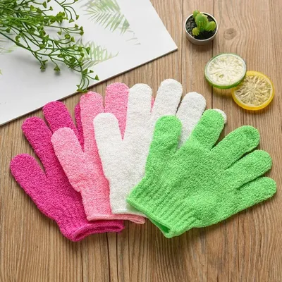 Shower Bath Gloves Exfoliating Massage Body Scrubber (1 pair)