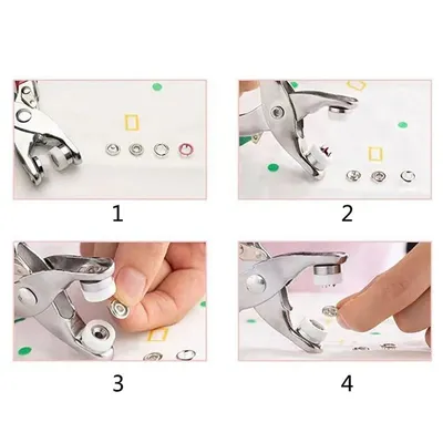 100pcs/set Metal Snaps Buttons Tool