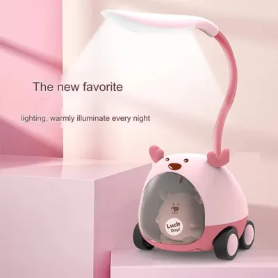   Foldable Rechargeable Pen Holder Sharpener Table Light Lamp (1 Pc)