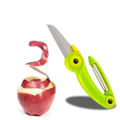 2 in 1 Stainless Steel Folding Knife and Peeler